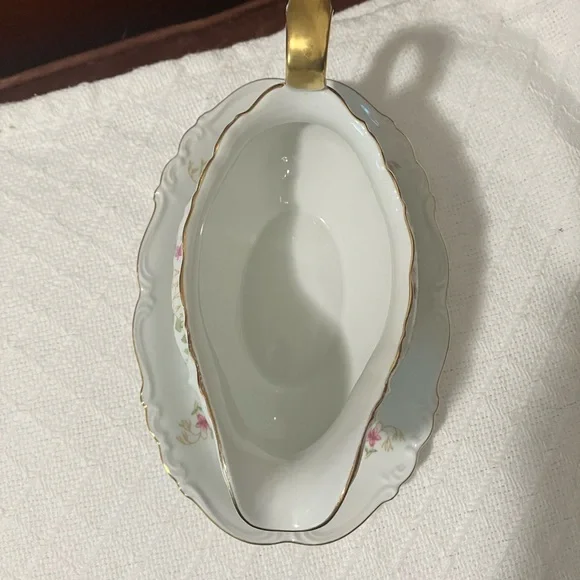 Vintage Edelstein Bavarian Maria Theresia Bianca Pattern 80 yr Anvsry Gravy Bowl - Picture 12 of 14